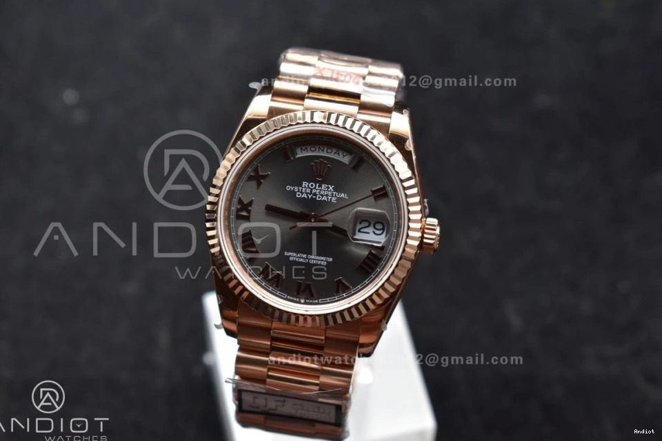 Roman QF Weight) President Grey Dial Best V5 Bracelet Edition vr3255 36 on RG Steel 904L DayDate (Gain 0514